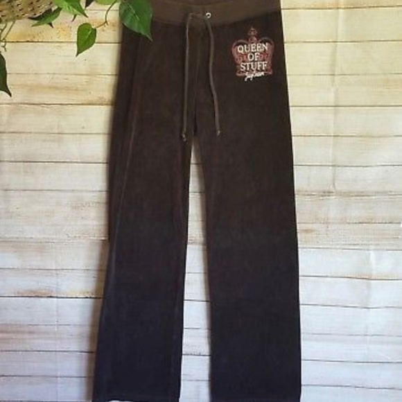 Juicy Couture Pants - Juicy Couture Brown Lounge Pants Yoga Velour Sweat